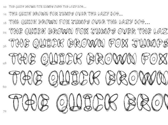Design Bubble font waterfall